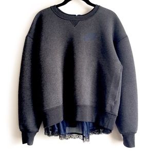 [Nike x Sacai] Sweatshirt w/ Lace detail
